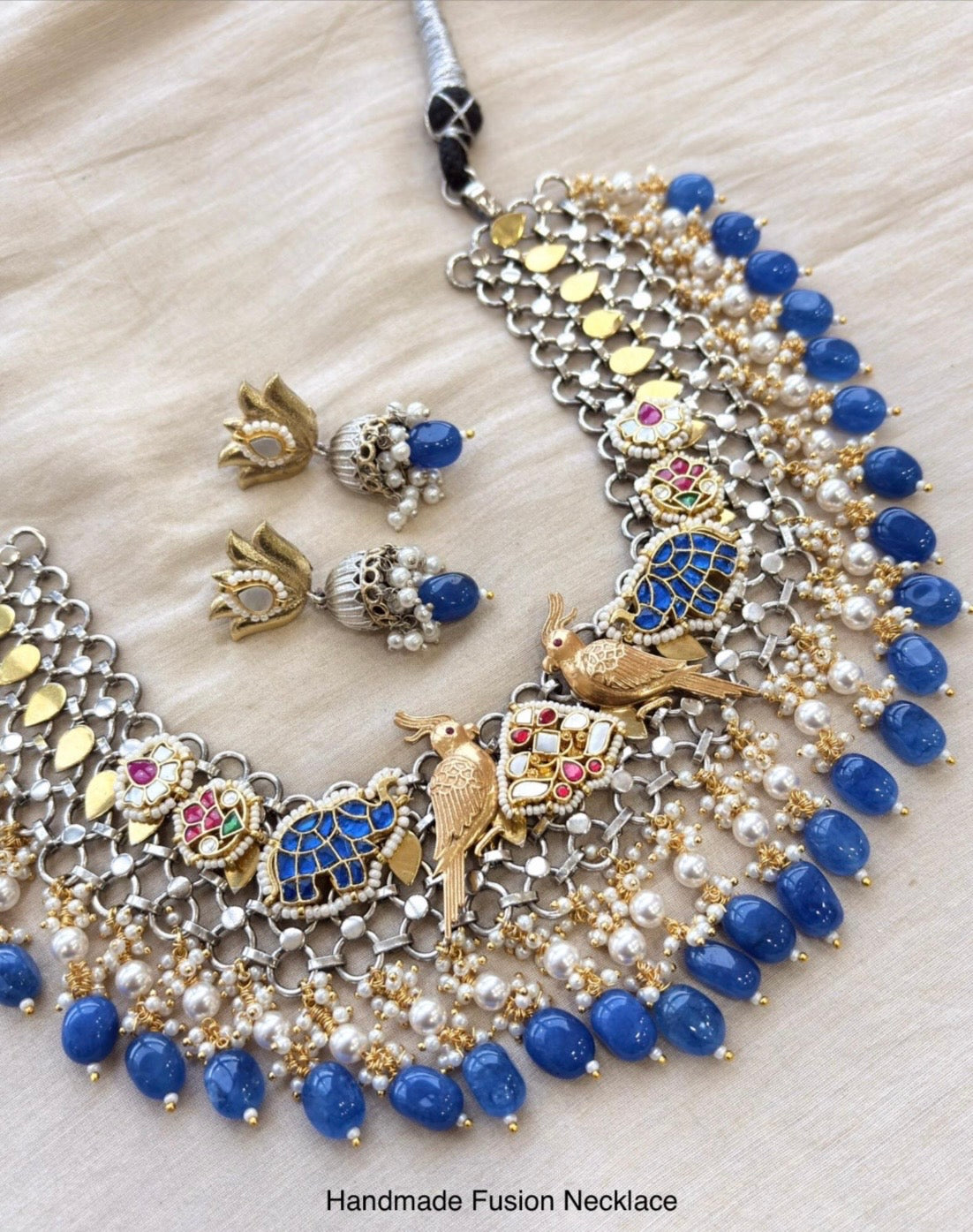 Handmade Fusion Necklace for Women – Modern Ethnic Jewellery