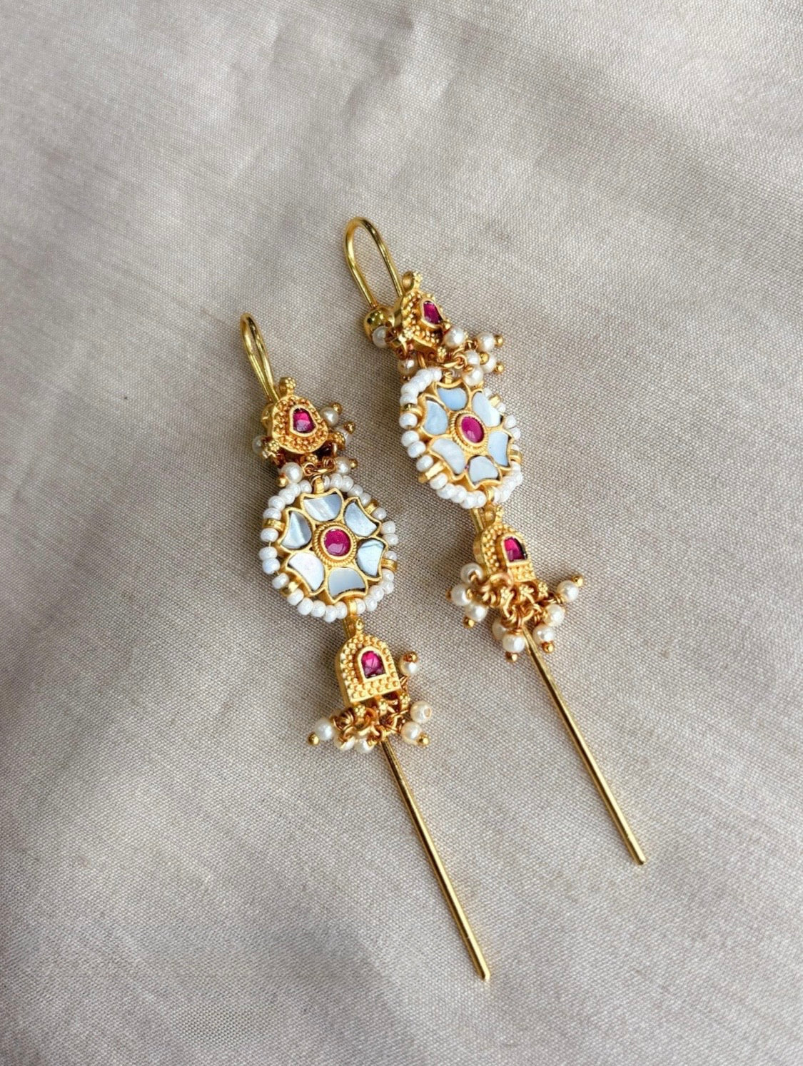 Handmade Pachi Kundan Ear Cuffs for Women