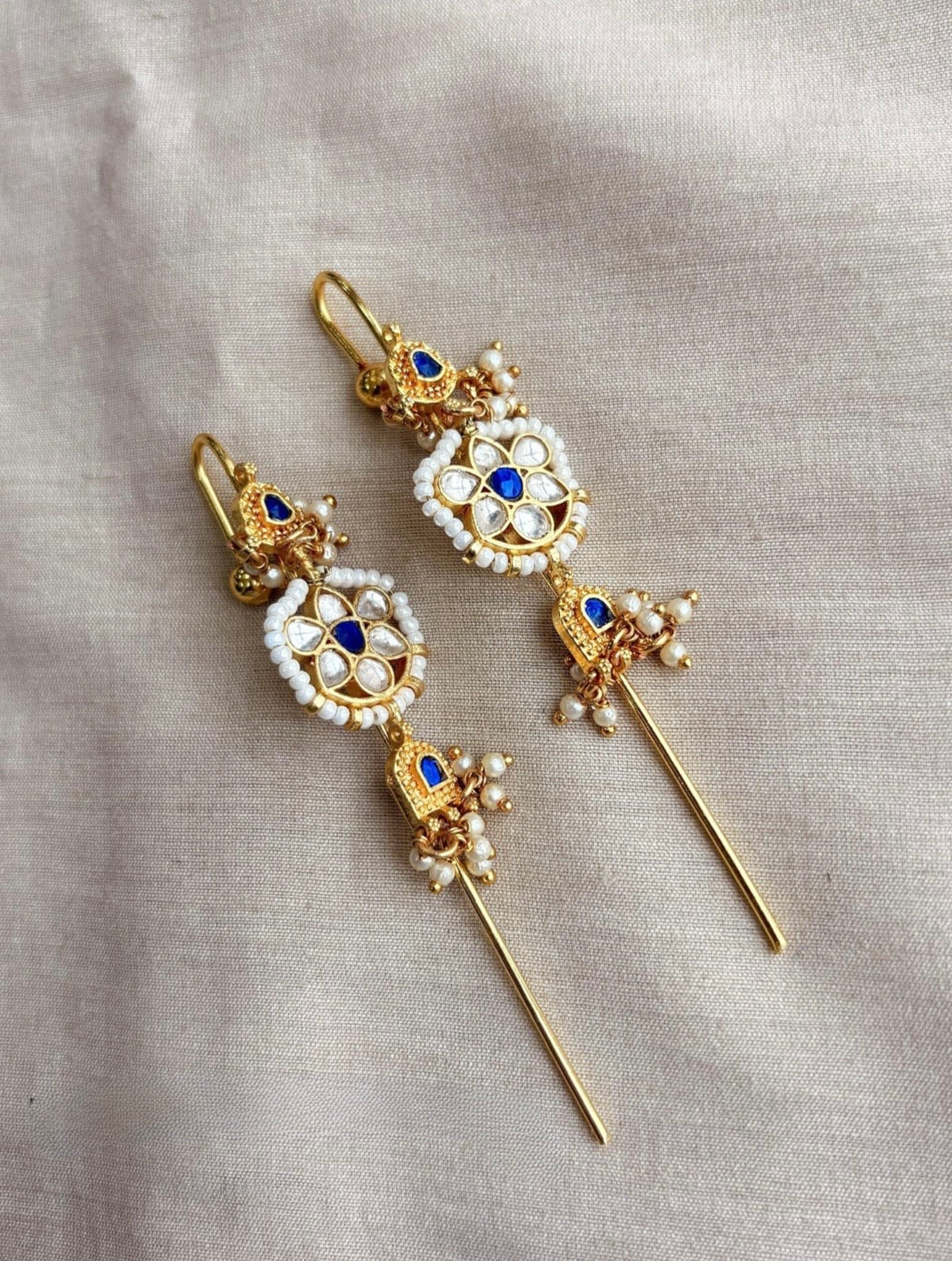 Handmade Pachi Kundan Ear Cuffs for Women