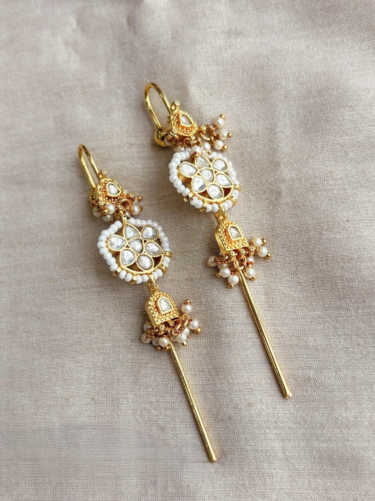 Handmade Pachi Kundan Ear Cuffs for Women