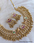 Handcrafted Pachi Kundan Fusion Necklace Set – Contemporary Indian Jewelry USA | Reet Tradition