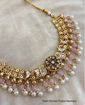 Pachi Kundan Fusion Necklace | Modern Indian Jewelry USA | Reet Tradition