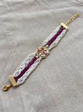 Pachi Kundan Adjustable Bracelet | Indian Jewelry USA | Reet Tradition