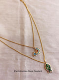 Handcrafted Pachi Kundan Chain Pendant Necklace – Traditional Indian Jewelry USA | Reet Tradition