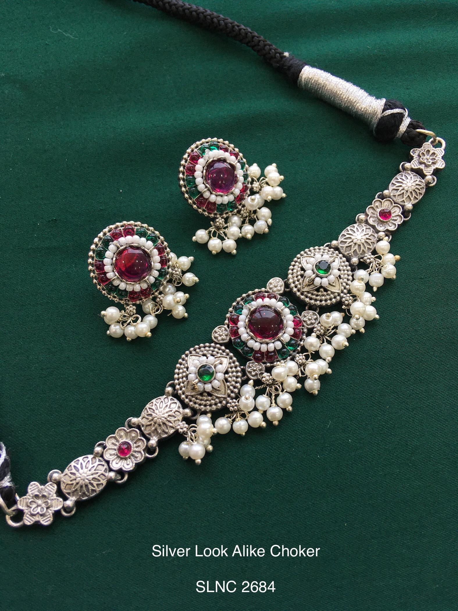 Vintage German Silver Boho Statement Necklace 6