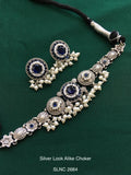 Vintage German Silver Boho Statement Necklace 14