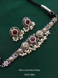 Vintage German Silver Boho Statement Necklace 27