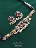 Vintage German Silver Boho Statement Necklace 30