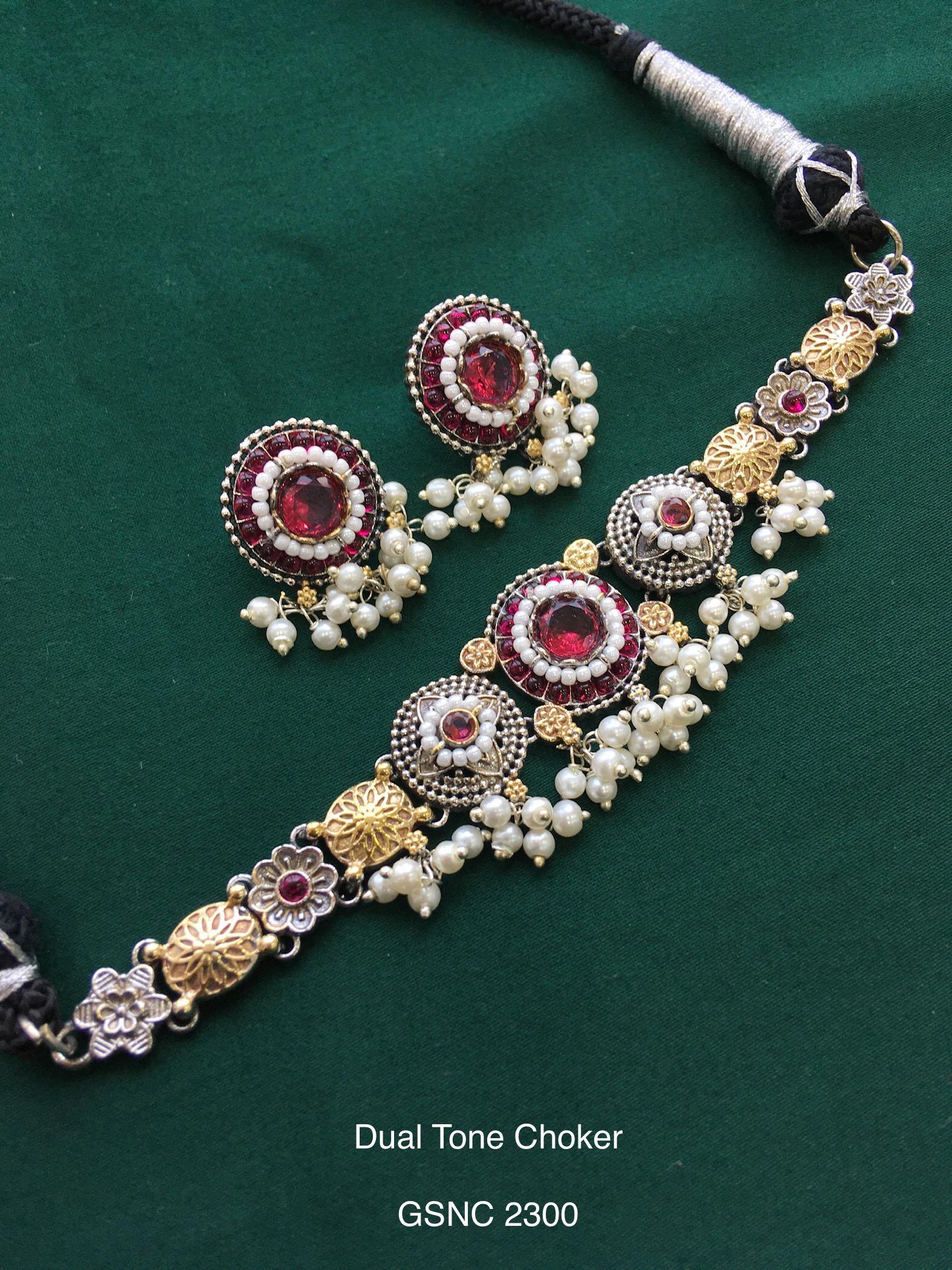 Vintage German Silver Boho Statement Necklace 30