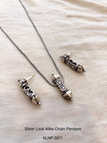 Vintage German Silver Boho Statement Necklace 41
