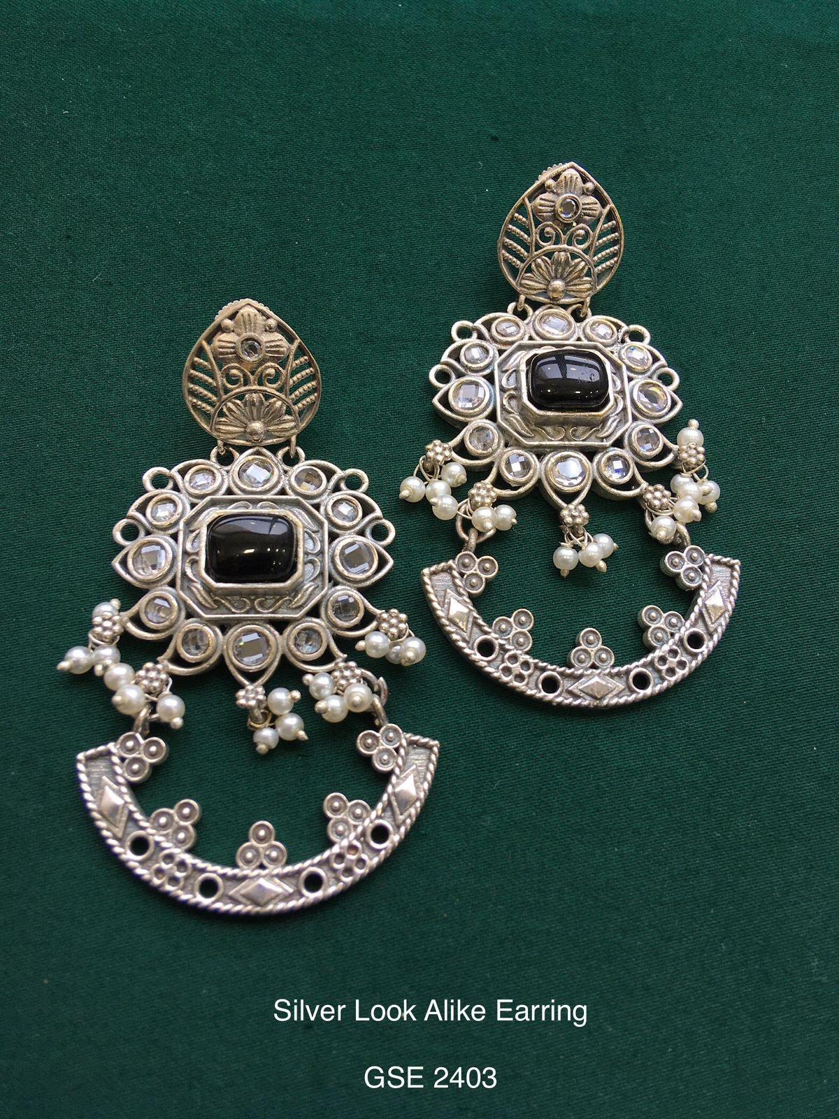 Oxidized Jewelry Collection for Women | Trendy Silver Look Accessories114