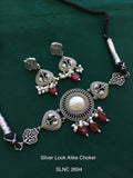 Vintage German Silver Boho Statement Necklace 20