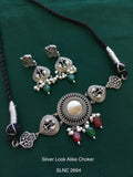 Vintage German Silver Boho Statement Necklace 15