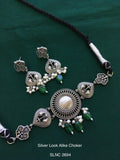 Vintage German Silver Boho Statement Necklace 21