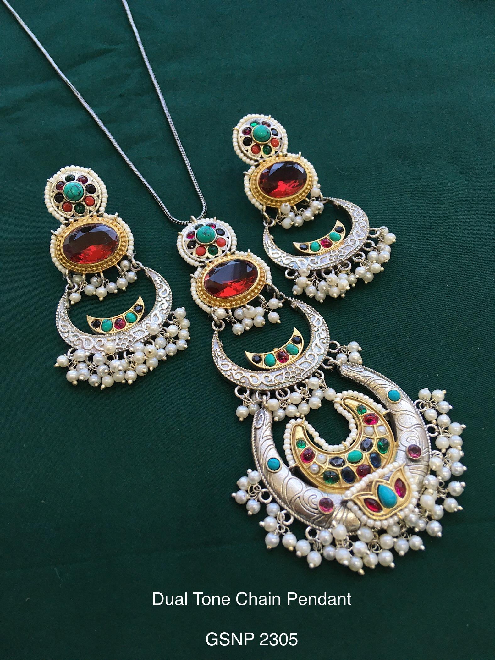 Vintage German Silver Boho Statement Necklace 16